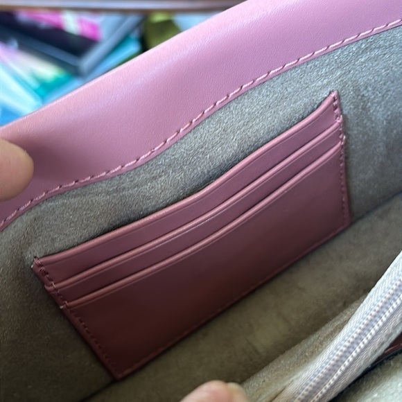 Brand New Michael Kors Pink Leather Greenwich Convertible Studded Shoulder Bag - Picture 12 of 16